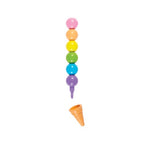 RAINBOW SCOOPS STACKING ERASABLE CRAYONS + SCENTED ERASER (3 YEARS+)