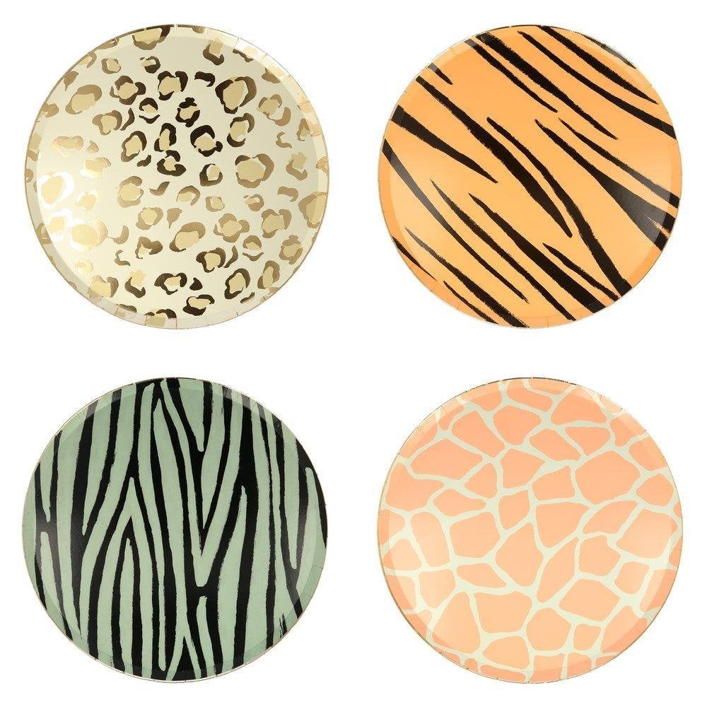 8 SAFARI ANIMAL PRINT PLATES