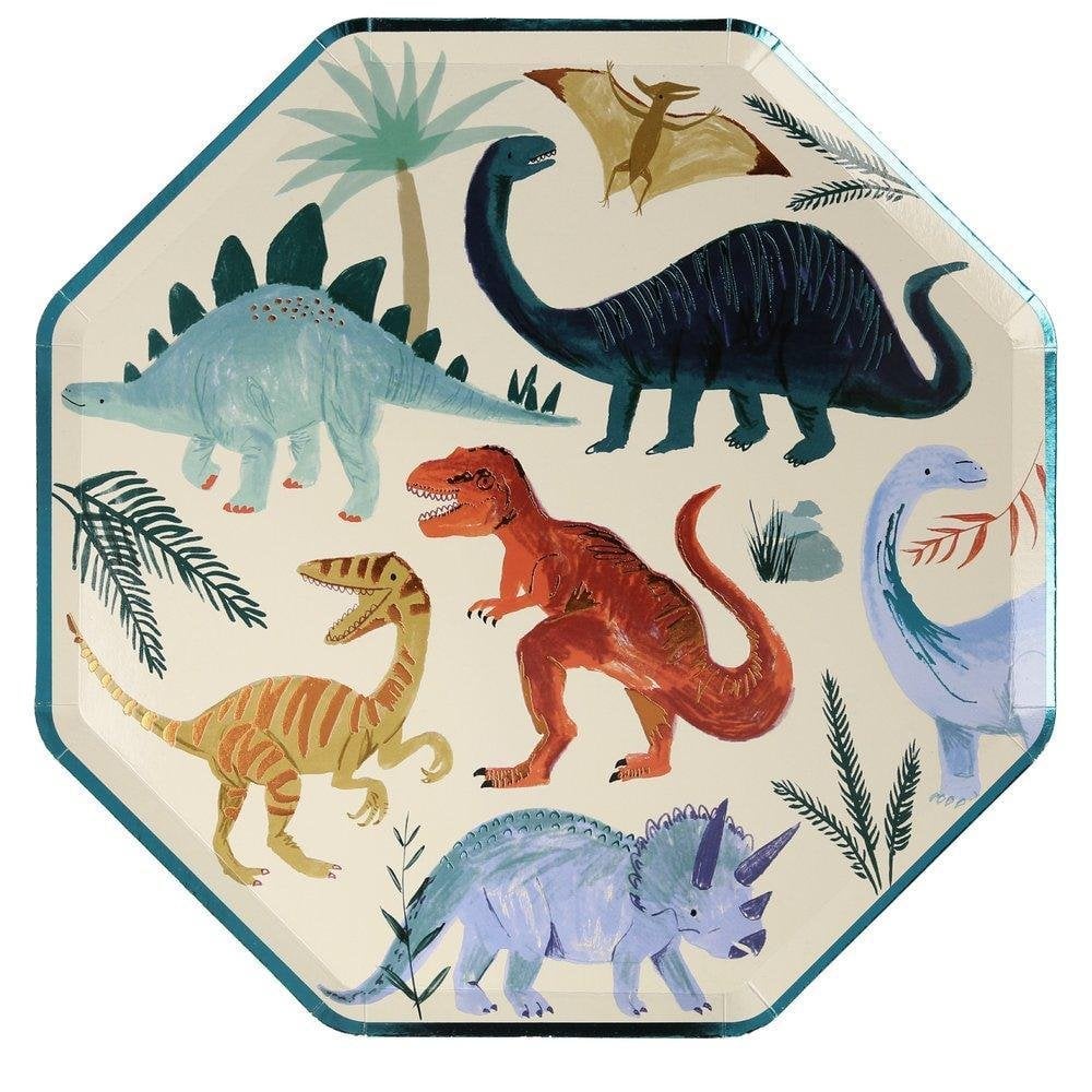 8 DINOSAUR KINGDOM DINNER PLATES