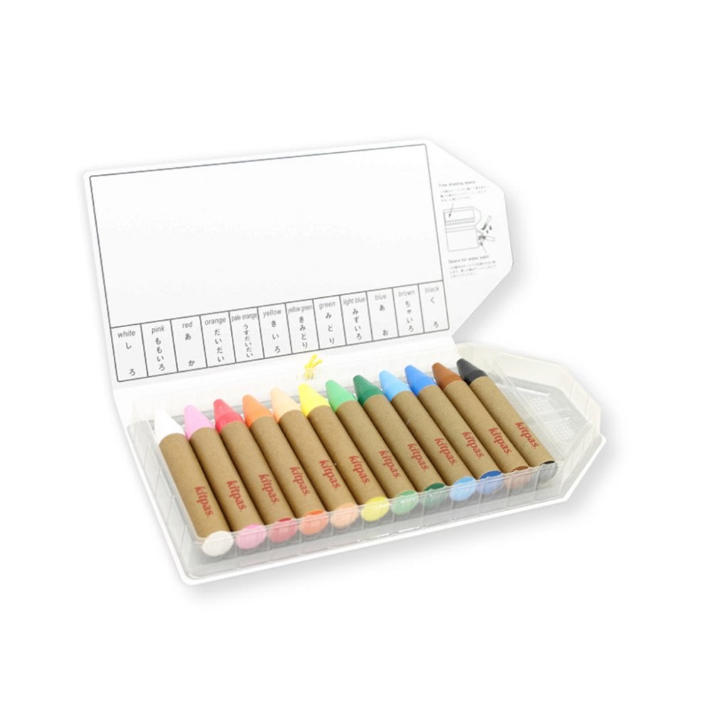 KITPAS CRAYONS LARGE 12 COLOURS