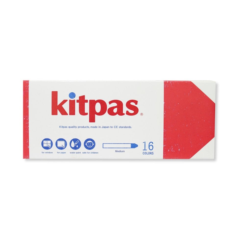 KITPAS CRAYONS MEDIUM 16 COLOURS