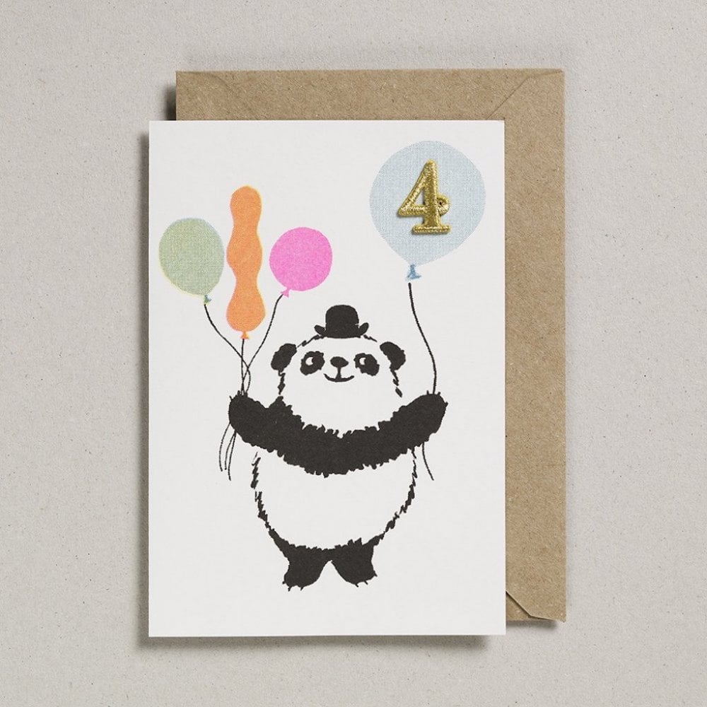 CONFETTI PETS CARD - PANDA AGE 4