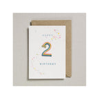 RAINBOW PATCH NUMBER BIRTHDAY CARD