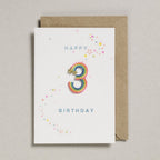 RAINBOW PATCH NUMBER BIRTHDAY CARD