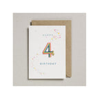RAINBOW PATCH NUMBER BIRTHDAY CARD