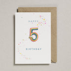 RAINBOW PATCH NUMBER BIRTHDAY CARD