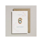 RAINBOW PATCH NUMBER BIRTHDAY CARD