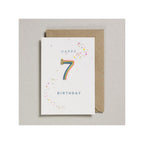 RAINBOW PATCH NUMBER BIRTHDAY CARD