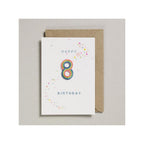 RAINBOW PATCH NUMBER BIRTHDAY CARD