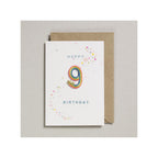 RAINBOW PATCH NUMBER BIRTHDAY CARD