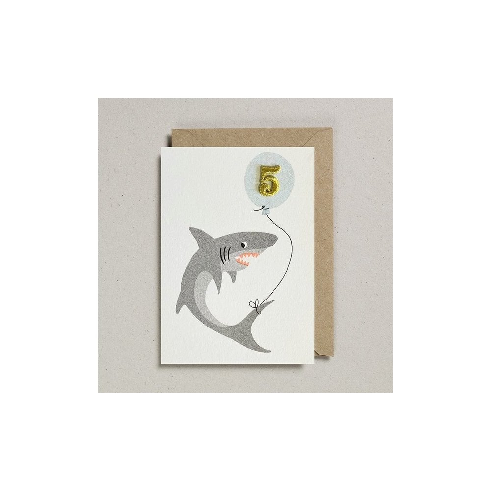 CONFETTI PETS CARD - SHARK AGE 5