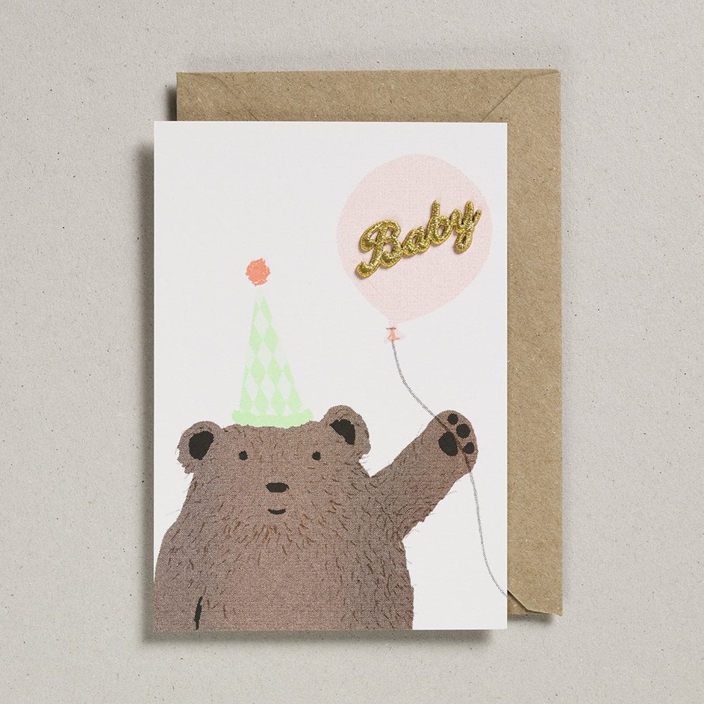 BABY CARD BEAR & BALLOON