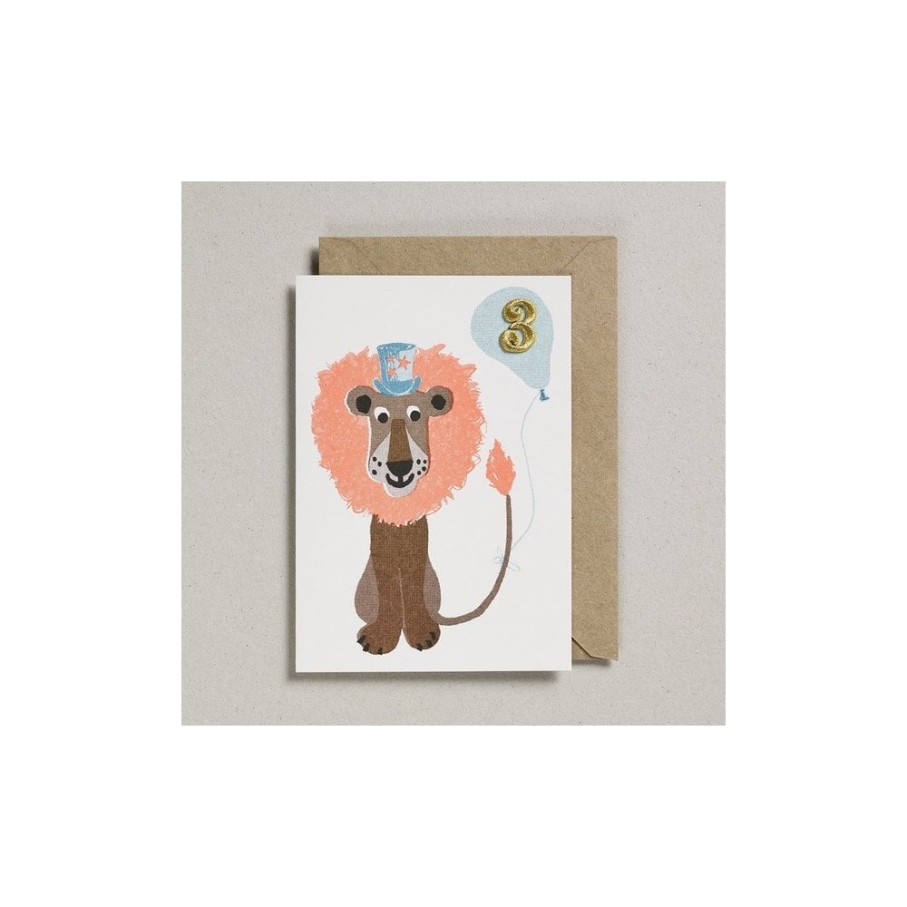 CONFETTI PETS CARD - LION AGE 3