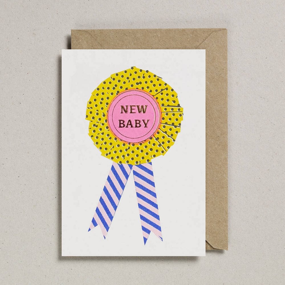 ROSETTE CARD - NEW BABY