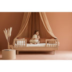OAK WOOD JUNIOR BED - PURE
