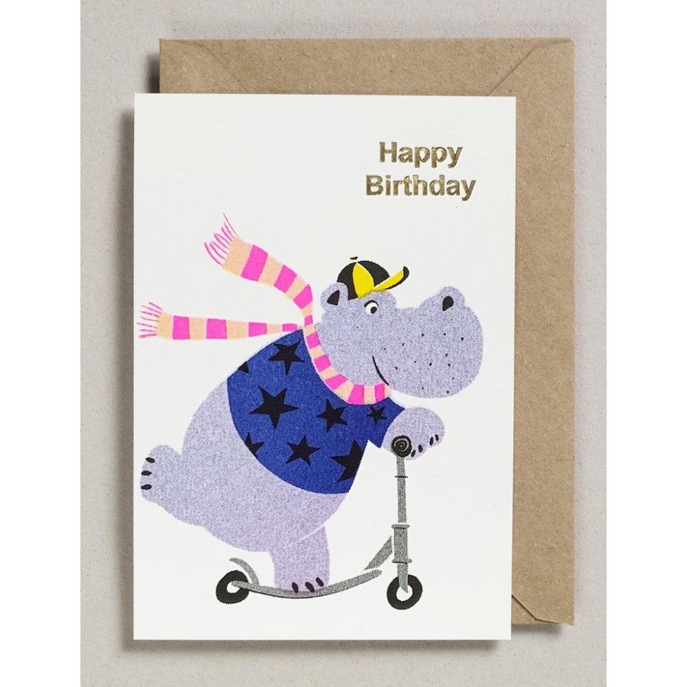HAPPY BIRTHDAY HIPPO CARD