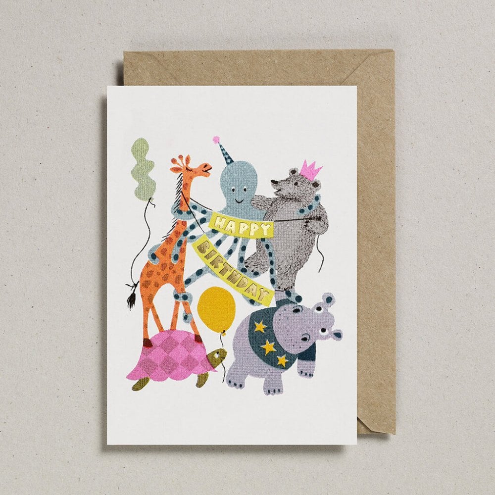 HAPPY BIRTHDAY PARTY PETS CARD