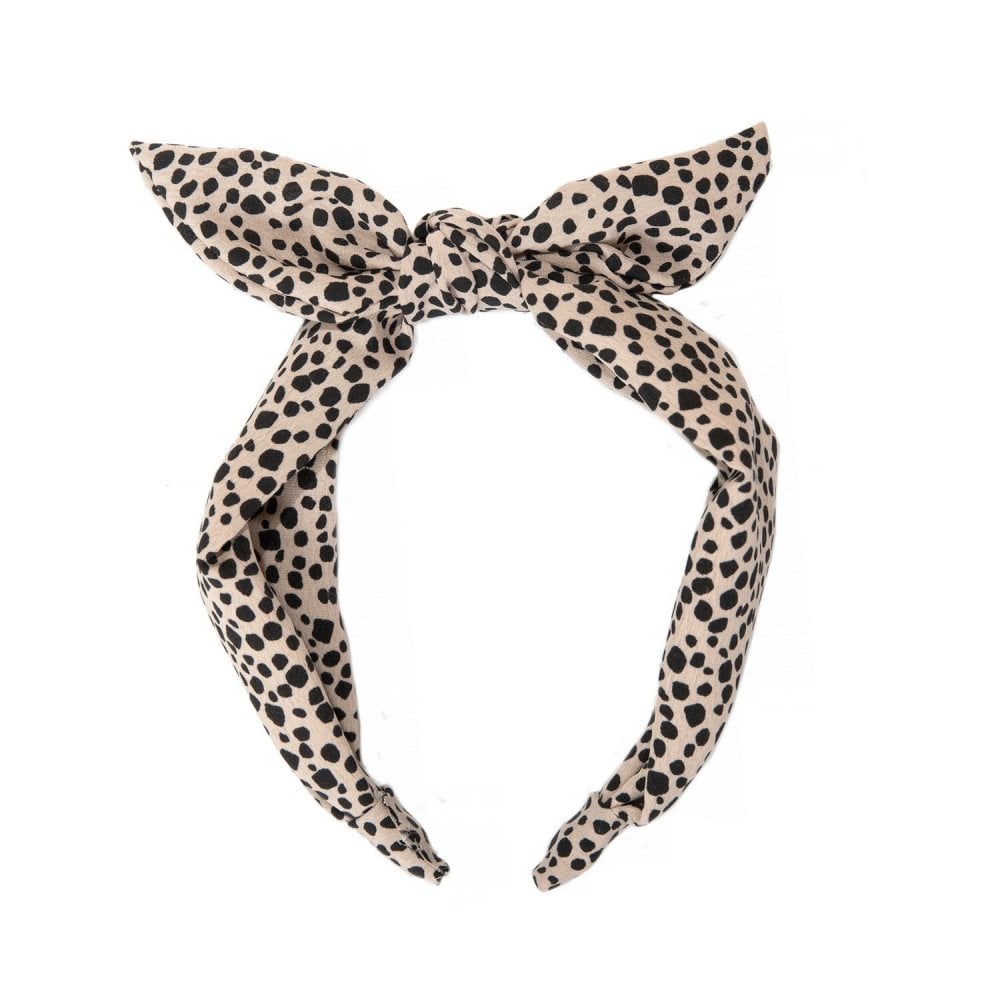 LEOPARD TIE ALICE HEADBAND
