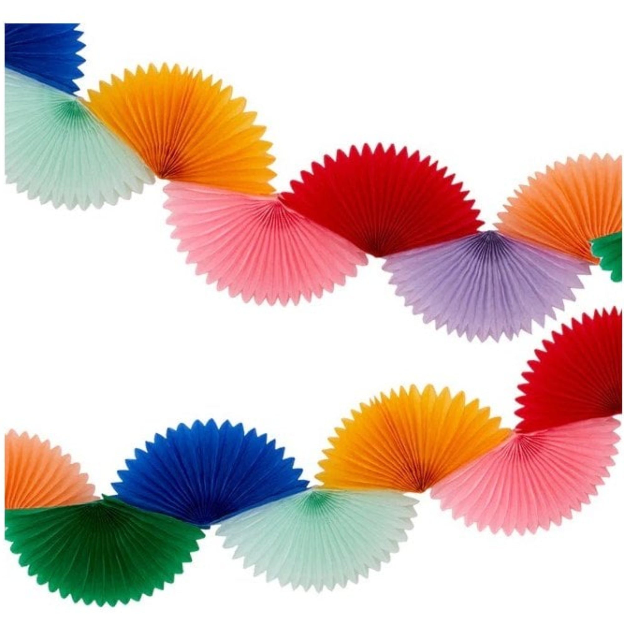 RAINBOW HONEYCOMB FAN GARLAND