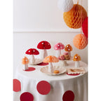 10 HONEYCOMB TOADSTOOL DECORATIONS