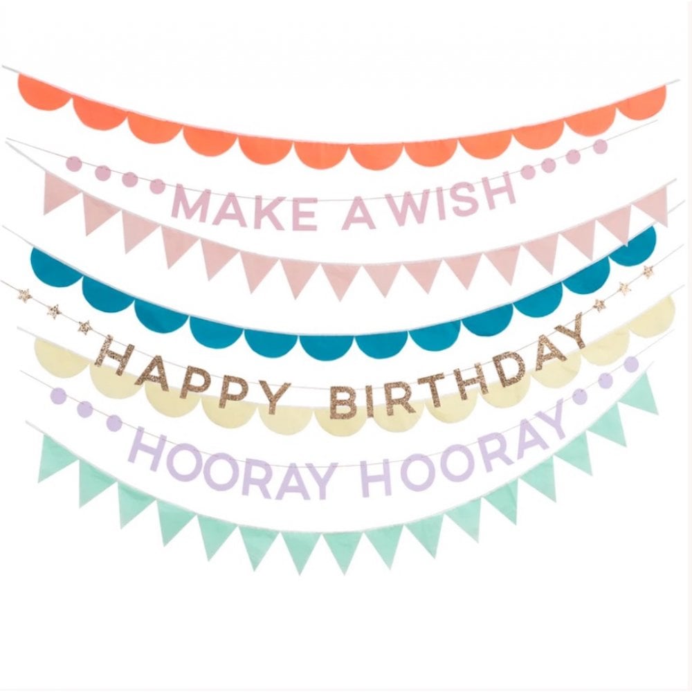 RAINBOW BIRTHDAY GARLANDS