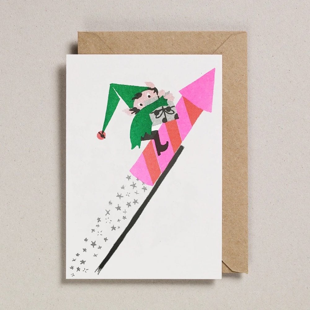 ROCKET ELF CHRISTMAS CARD