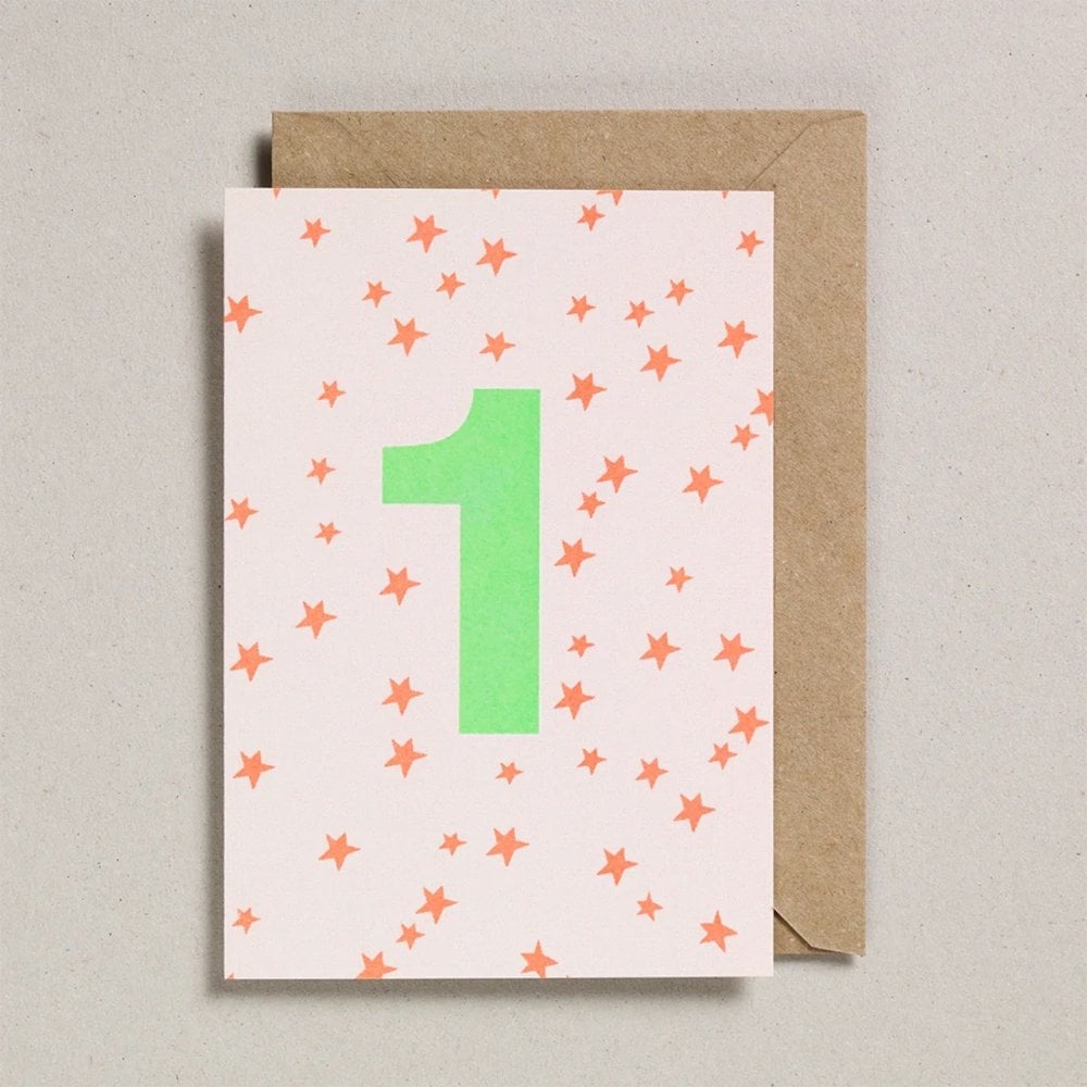 NUMBER CARD - GREEN/ORANGE (AGES 1-7 YEARS)