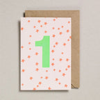 NUMBER CARD - GREEN/ORANGE (AGES 1-7 YEARS)