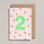 NUMBER CARD - GREEN/ORANGE (AGES 1-7 YEARS)