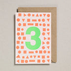 NUMBER CARD - GREEN/ORANGE (AGES 1-7 YEARS)