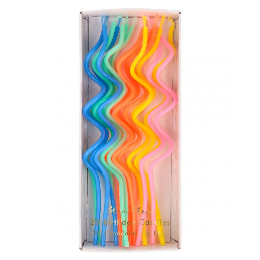 20 SWIRLY CANDLES - BRIGHTS