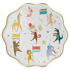 8 ANIMAL PARTY PARADE DINNER PLATES