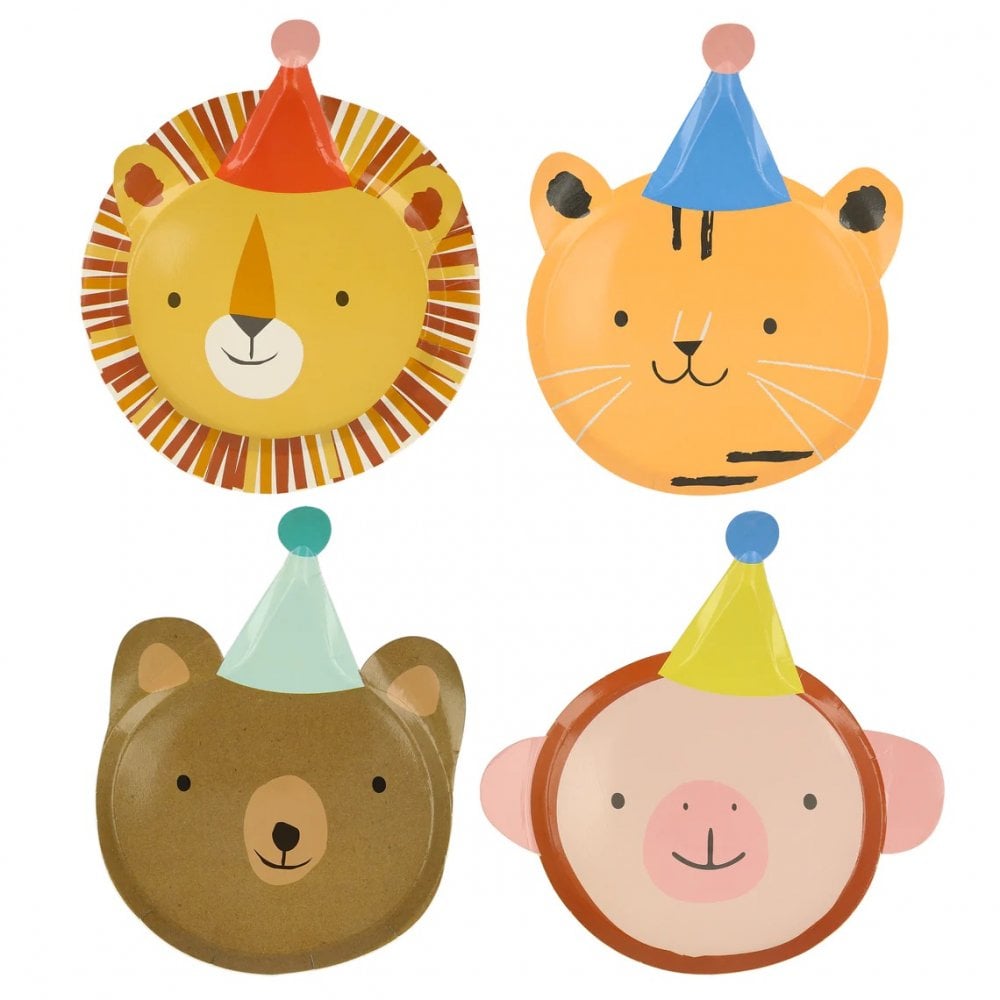 8 ANIMAL PARADE SHAPED PLATES