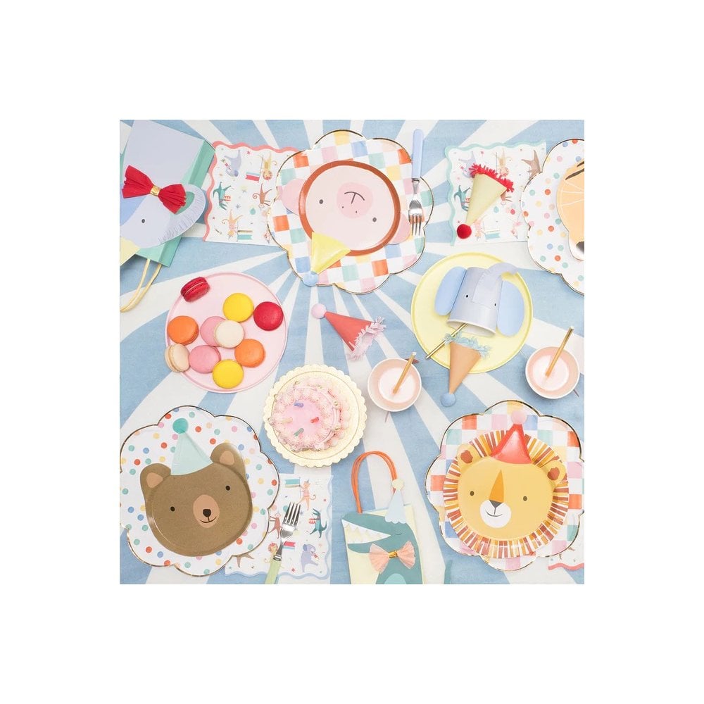 8 ANIMAL PARADE SHAPED PLATES