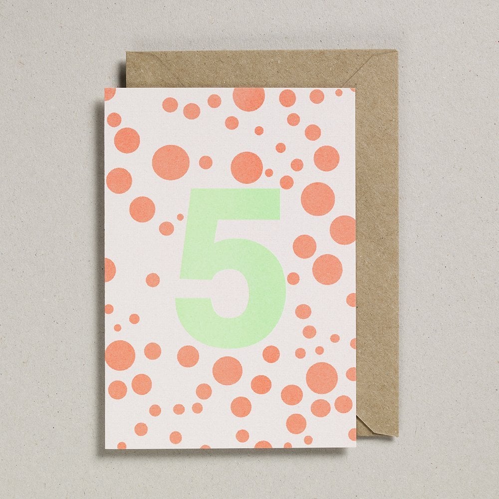 NUMBER CARD - GREEN/ORANGE (AGES 1-7 YEARS)