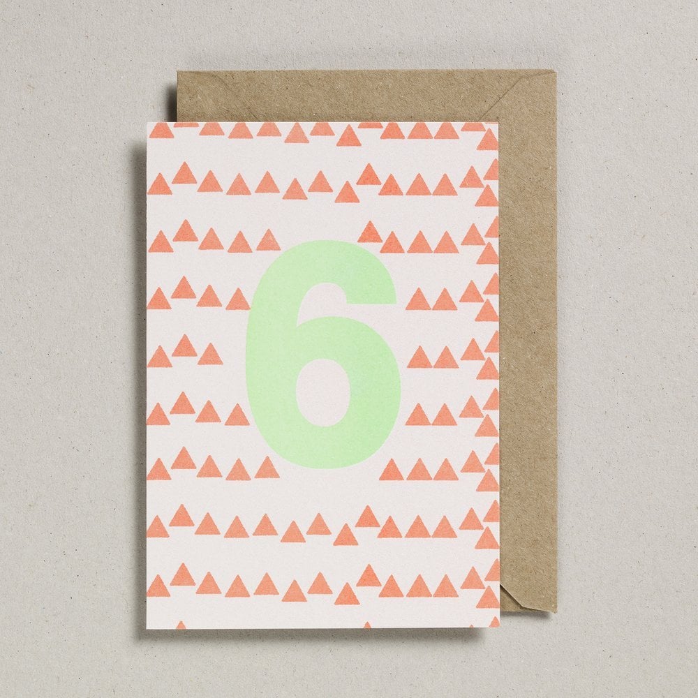 NUMBER CARD - GREEN/ORANGE (AGES 1-7 YEARS)