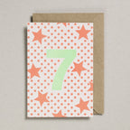 NUMBER CARD - GREEN/ORANGE (AGES 1-7 YEARS)