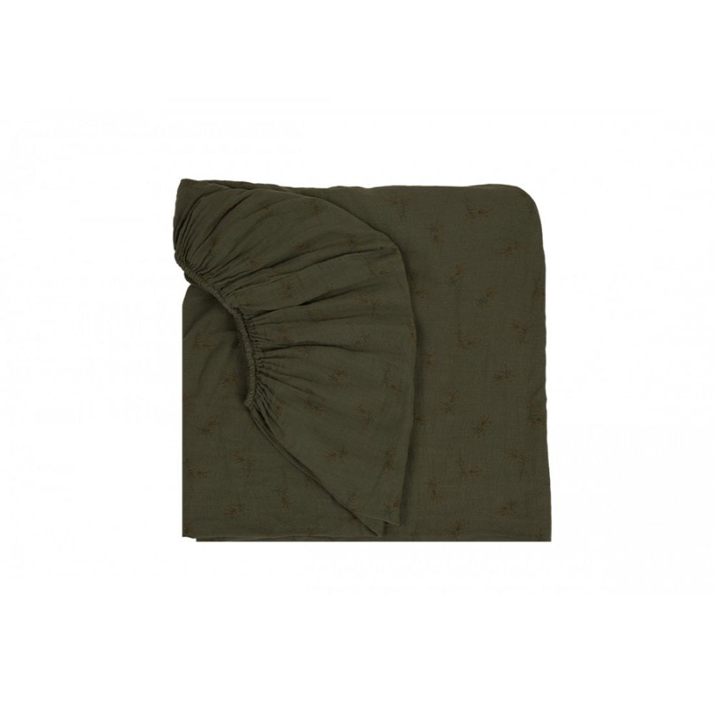 WABI-SABI WASHED  PRINTED FITTED SHEET - 70 X 140cm