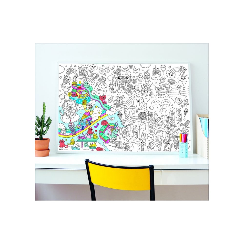 GIANT COLOURING POSTER - KAWAII