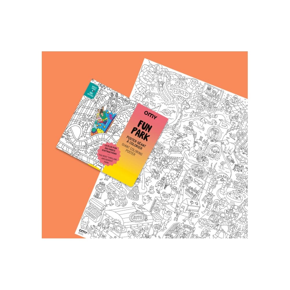 GIANT COLOURING POSTER - FUN PARK