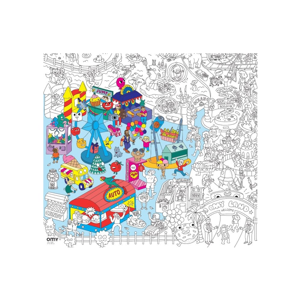GIANT COLOURING POSTER - FUN PARK