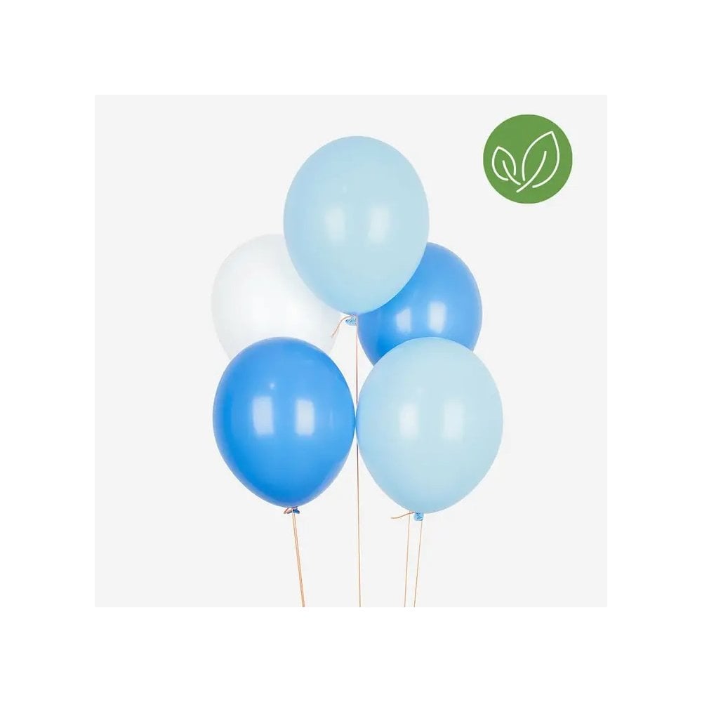 10 MIXED BALLOONS - BLUE
