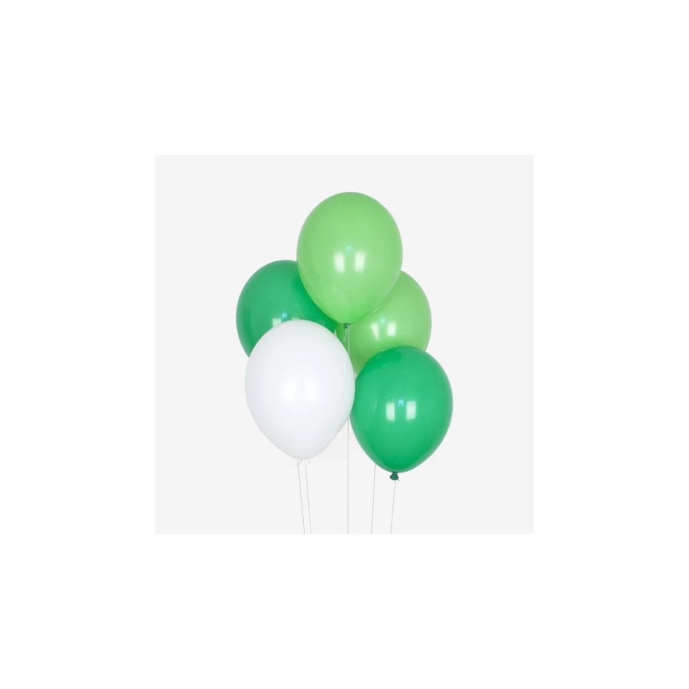 10 MIXED BALLOONS - GREEN