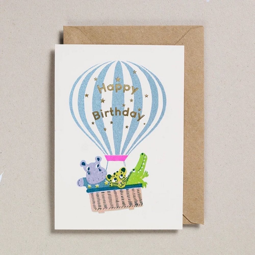 HAPPY BIRTHDAY CARD - HOT AIR BALLOON