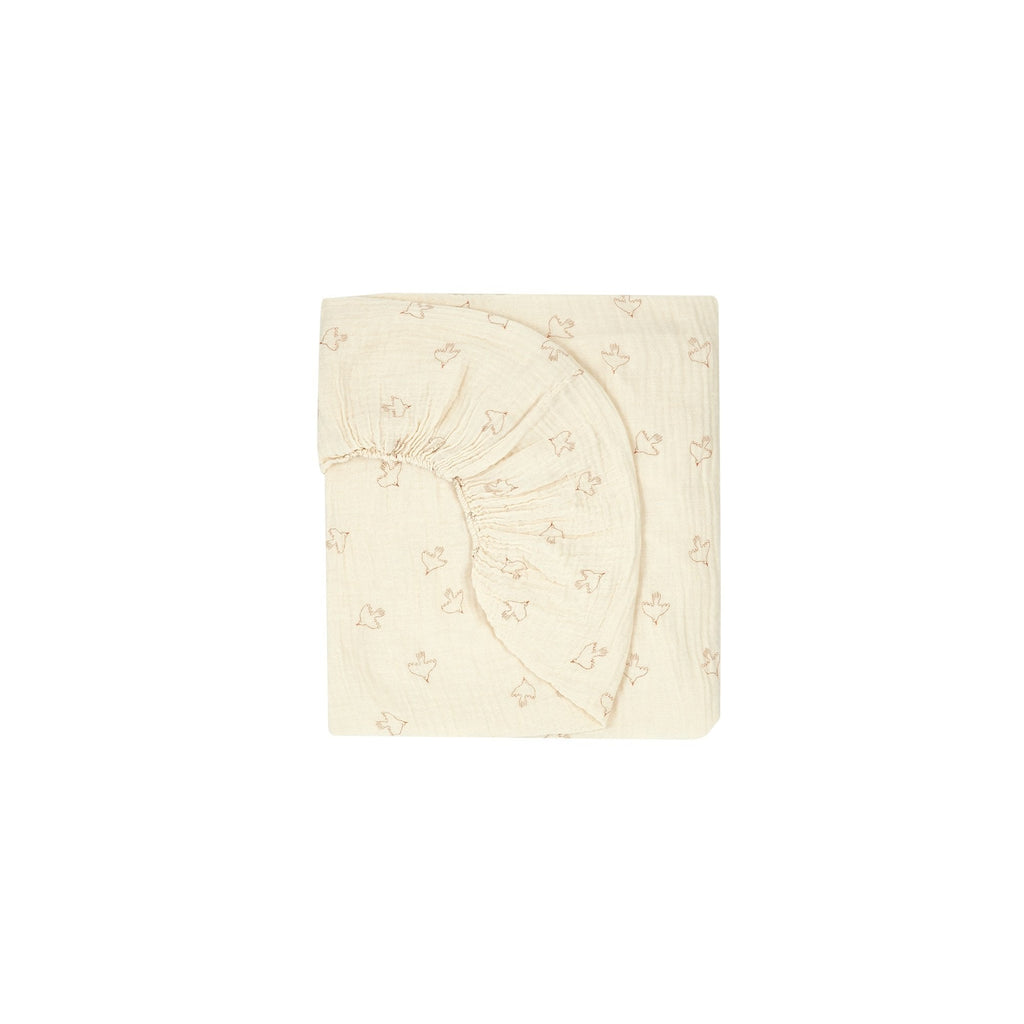 WABI-SABI WASHED  PRINTED FITTED SHEET - 70 X 140cm
