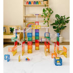 MAGNETIC TILES 92 PIECE BALL RUN - RAINBOW