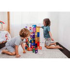 MAGNETIC TILES 92 PIECE BALL RUN - RAINBOW
