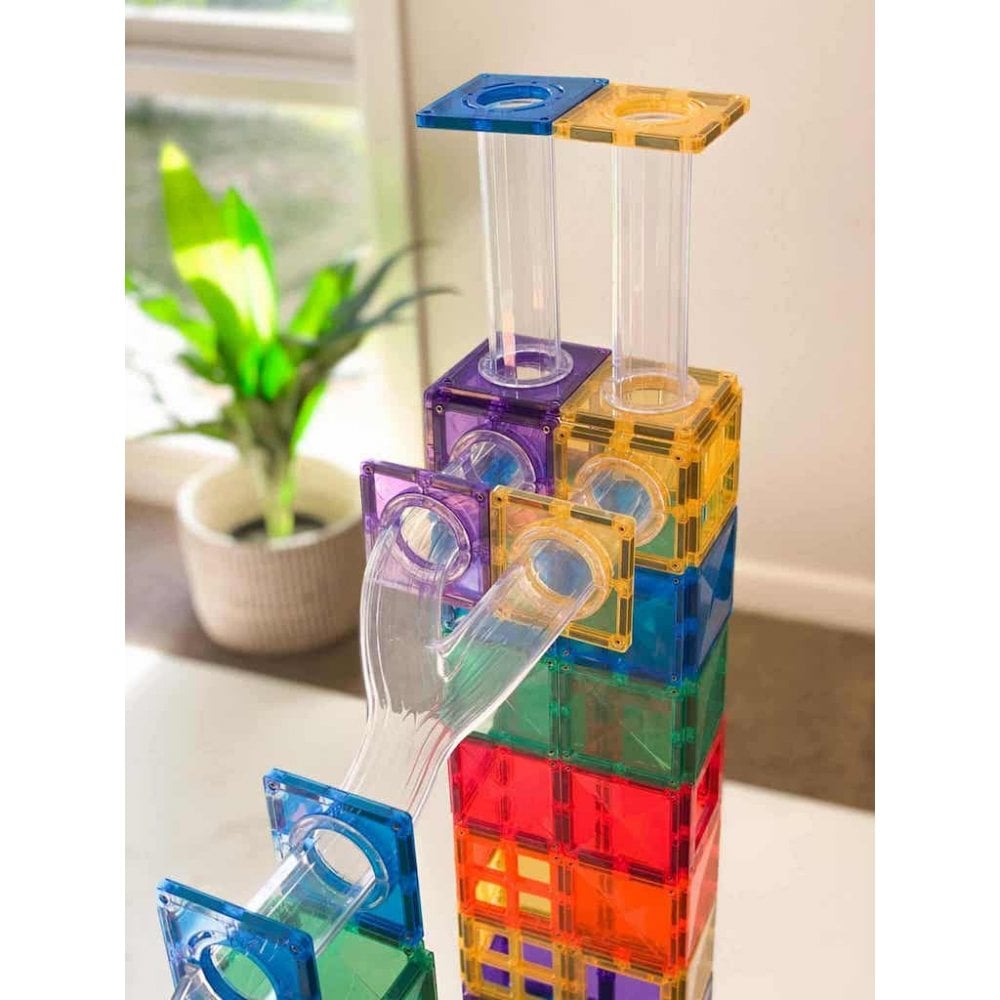 MAGNETIC TILES 92 PIECE BALL RUN - RAINBOW