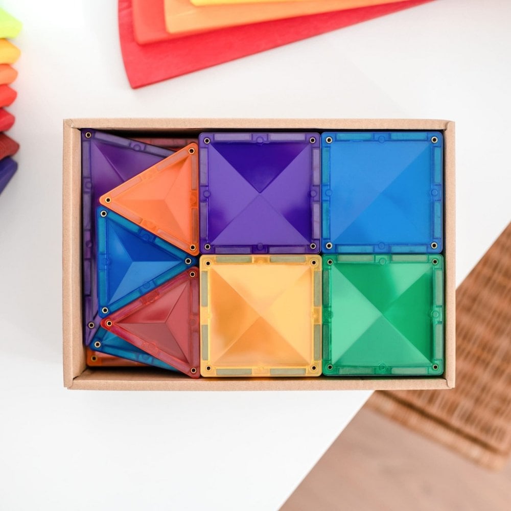 MAGNETIC TILES 60 PIECE STARTER PACK - RAINBOW