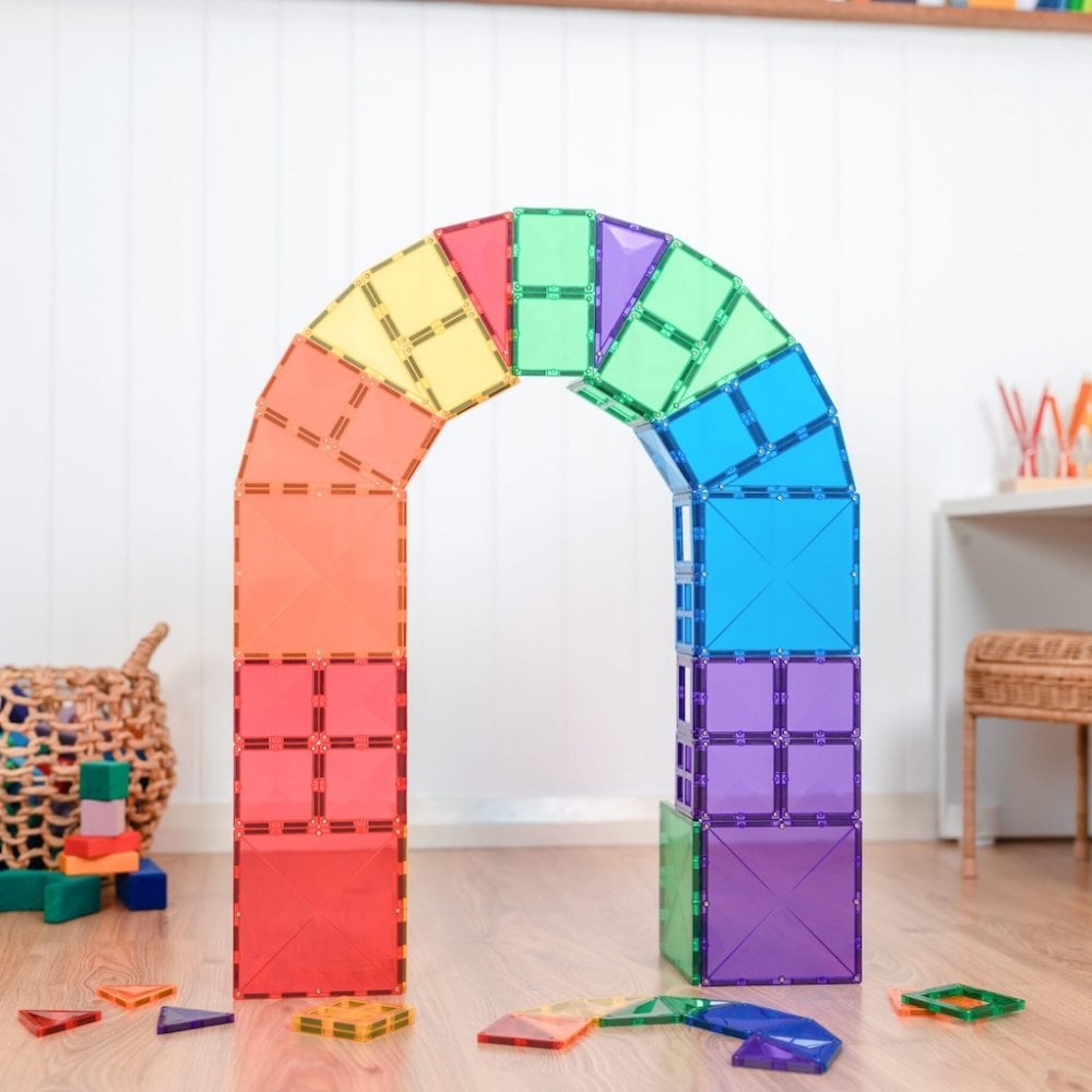 MAGNETIC TILES 60 PIECE STARTER PACK - RAINBOW